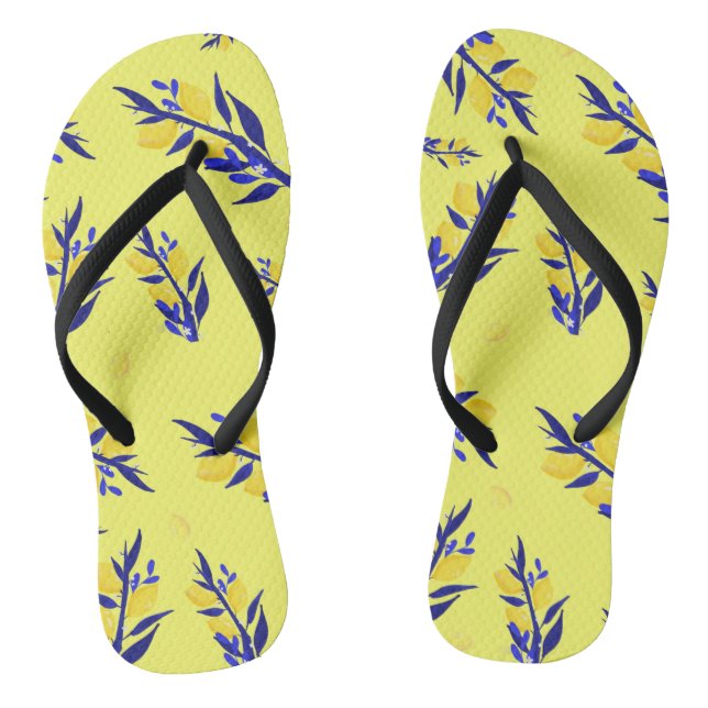 Jaune citron flip flops (Footbed)