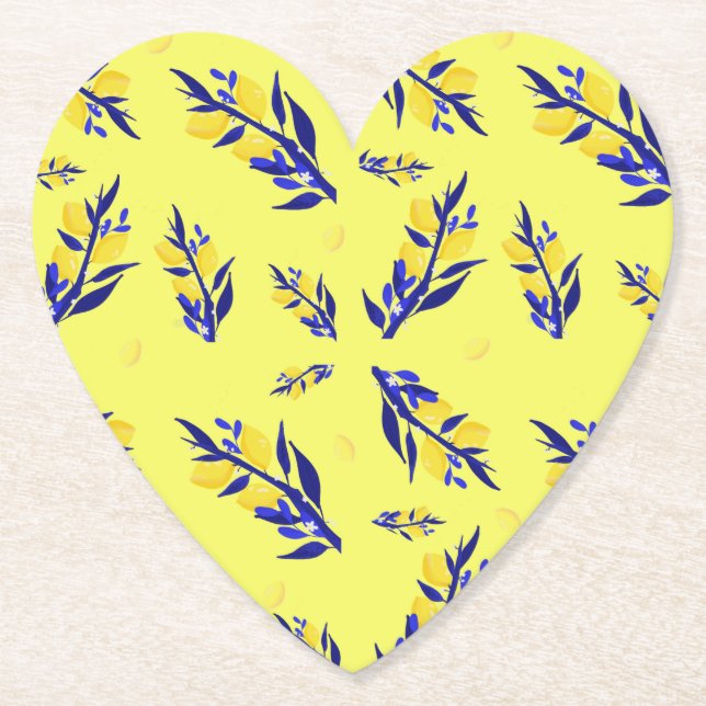 Jaune citron paper coaster (Front)