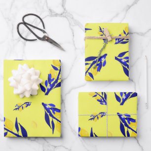 Jaune citron wrapping paper sheet