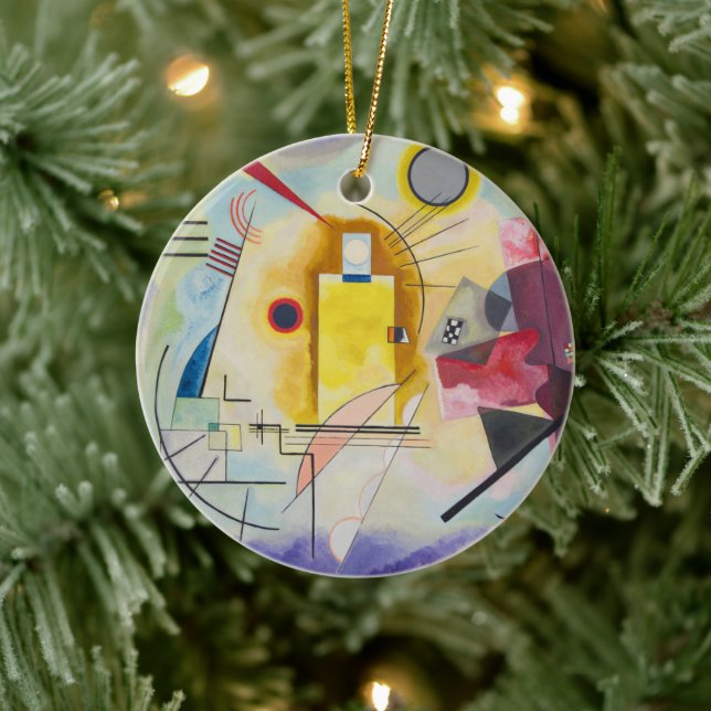 Jaune, Rouge, Bleu by Wassily Kandinsky Ceramic Tree Decoration (Tree)