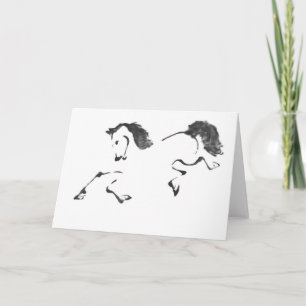 Jaunt - Horse Sumi-e Painting Holiday Card