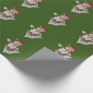 Jaunty Santa Hat Goldfish Christmas Wrapping Paper