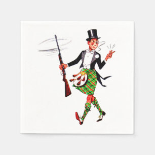 jaunty Scotsman with rifle Napkin
