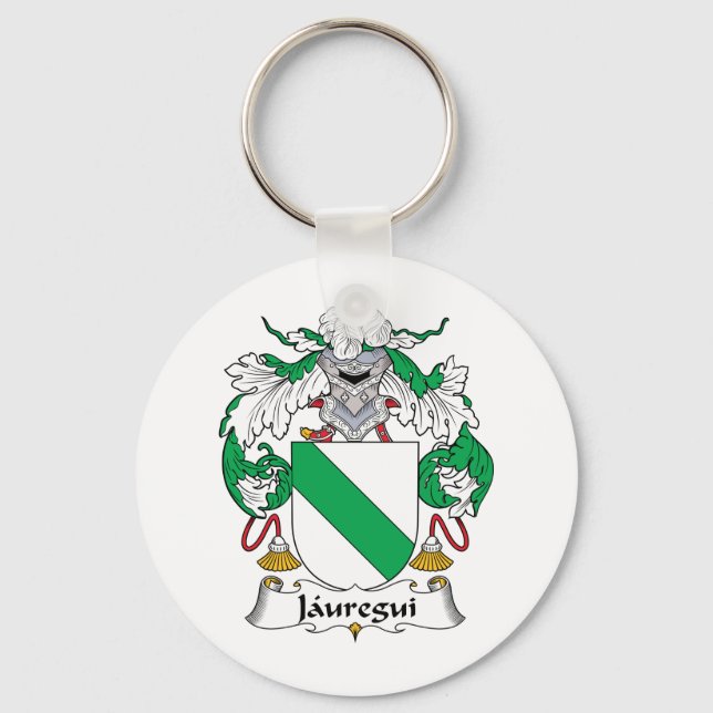 Jauregui Family Crest Key Ring (Front)