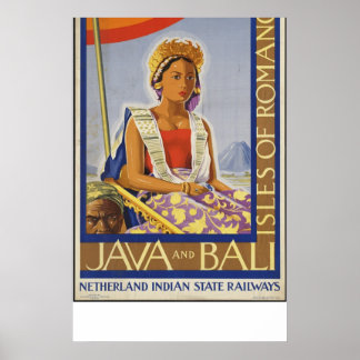Java Bali Vintage Travel Poster Ad Retro Prints