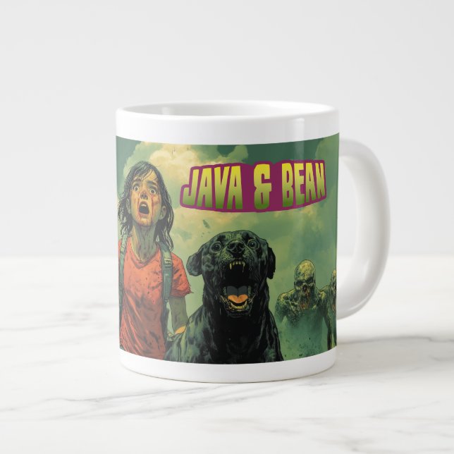 Java & Bean Large Coffee Mug (Front Right)