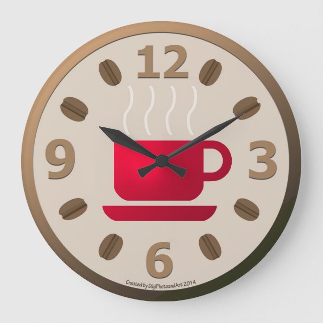 Java in the Morning Large Clock (Front)