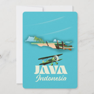 Java indonesia map magnet invitation