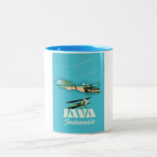 Java indonesia map Two-Tone coffee mug