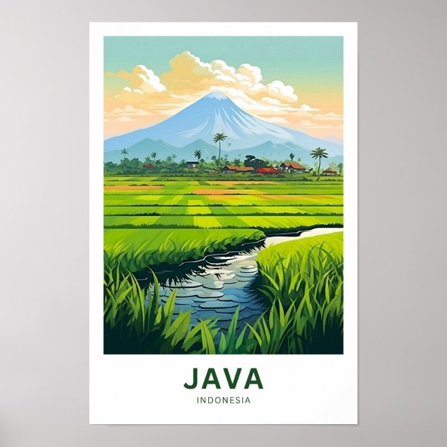 Java Indonesia Travel Print (Front)
