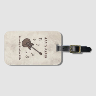 Java Jams-Brewing Rockin' Riffs-Coffee-Guitar- Luggage Tag
