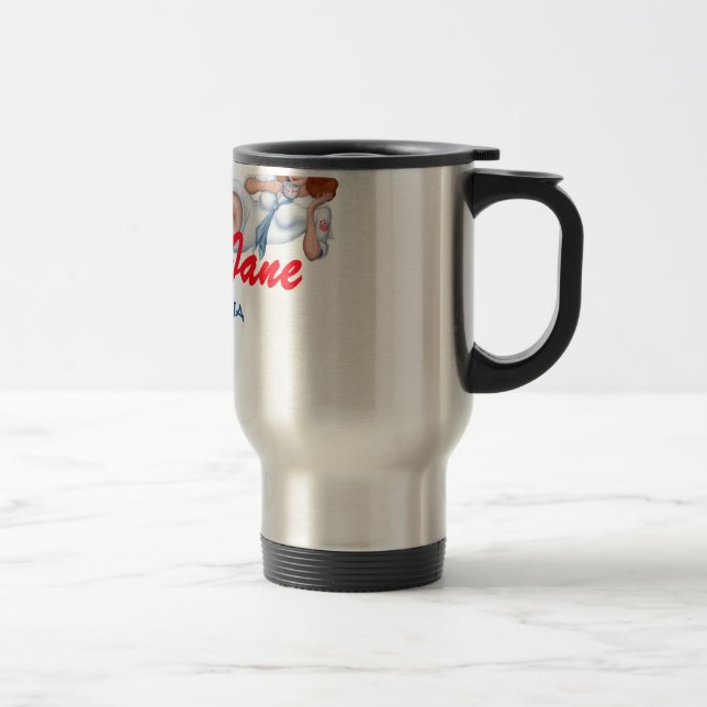Java Jane Stainless Steel Traveller Mug (Right)