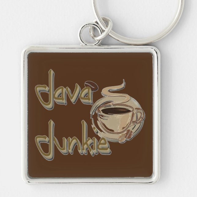 Java Junkie Coffee Lovers Key Chain (Front)