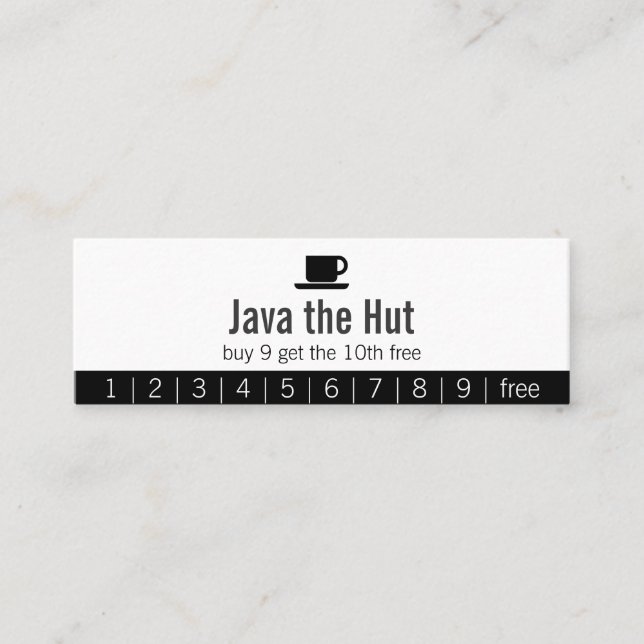 Java Logo Drink Punch Card (Front)