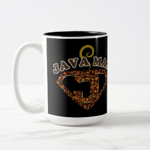 Java Man Coffee Humour Two-Tone Coffee Mug