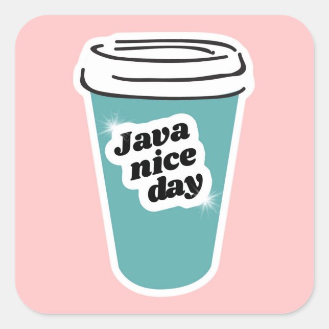Java Nice Day Sticker (Front)