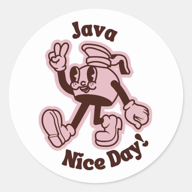 Java Nice Day Stickers (Front)