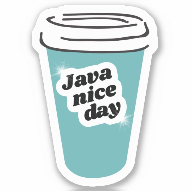 Java Nice Day Vinyl Sticker (Front)