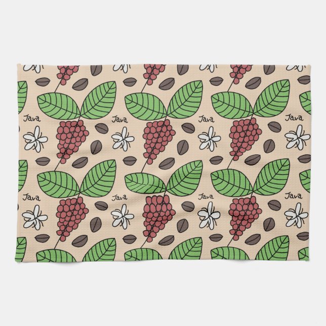 Java Plant Pattern Tea Towel (Horizontal)