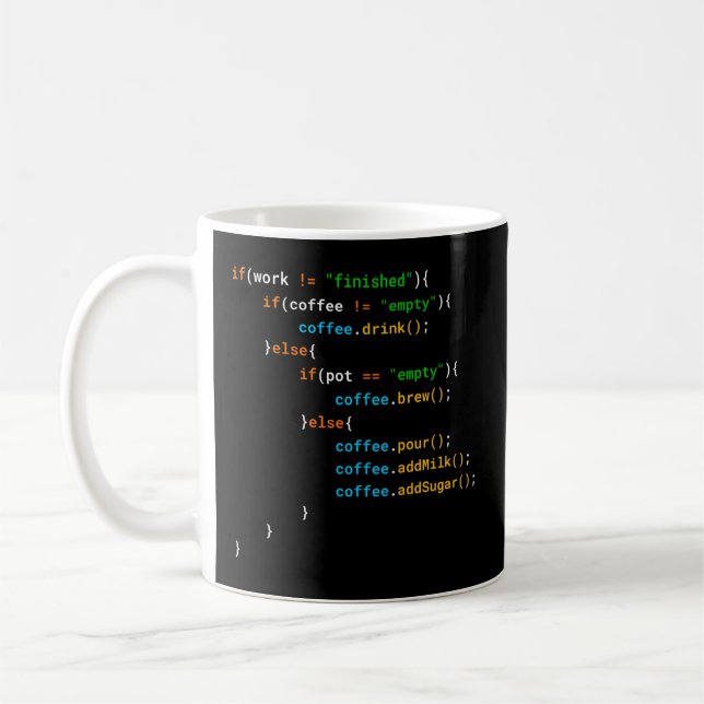 Java Programmer Coffee Coding For Coders Mug (Left)