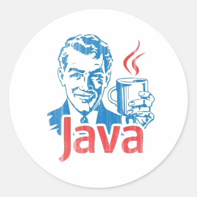 Java Programmer Gift Classic Round Sticker (Front)