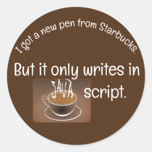 "Java Script" Classic Round Sticker