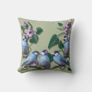 Java sparrows cushion