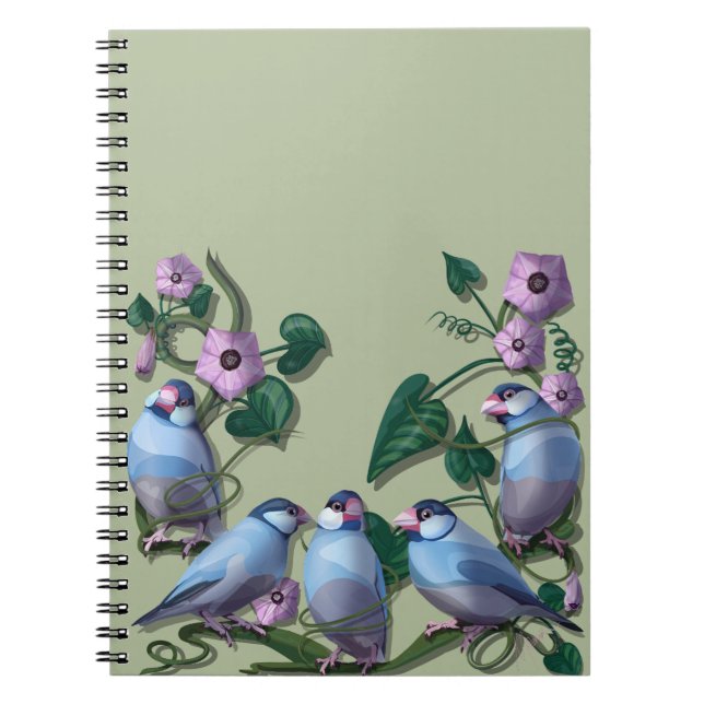 Java sparrows  notebook (Front)