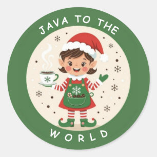 Java to the World Classic Round Sticker