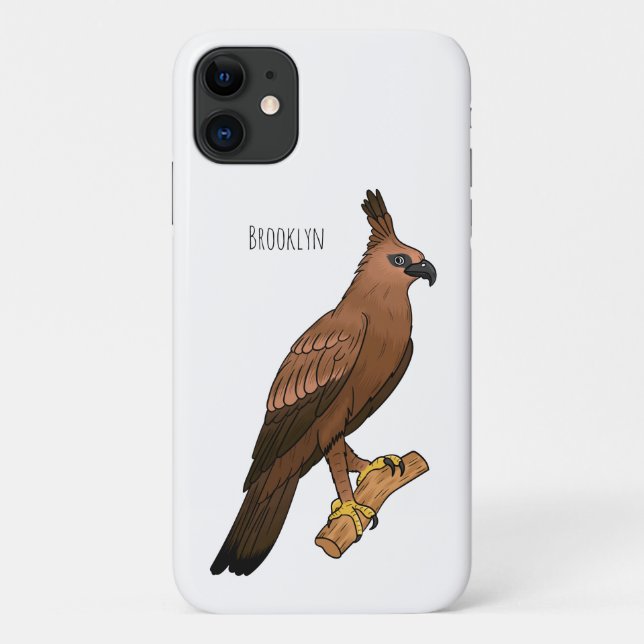Javan hawk eagle bird cartoon illustration Case-Mate iPhone case (Back)