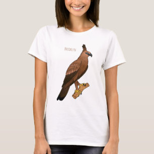 Javan hawk eagle bird cartoon illustration T-Shirt