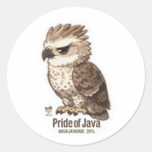 Javan Hawk-Eagle Kawaii Sticker - Indonesia Nation