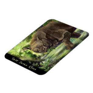 Javan Rhino Art Magnet
