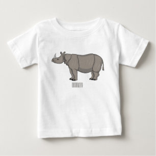 Javan rhinoceros cartoon illustration baby T-Shirt