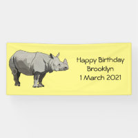 Javan rhinoceros cartoon illustration