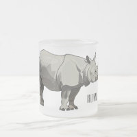 Javan rhinoceros cartoon illustration