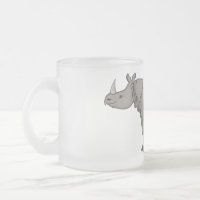 Javan rhinoceros cartoon illustration