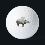 Javan rhinoceros cartoon illustration golf balls<br><div class="desc">Javan rhinoceros cartoon illustration</div>