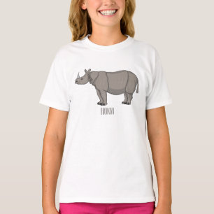 Javan rhinoceros cartoon illustration  T-Shirt