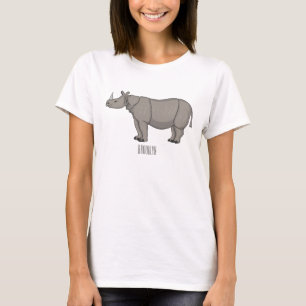 Javan rhinoceros cartoon illustration T-Shirt