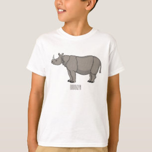 Javan rhinoceros cartoon illustration T-Shirt