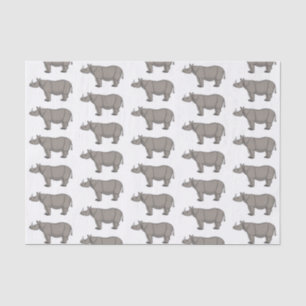 Javan rhinoceros cartoon illustration  tissue paper