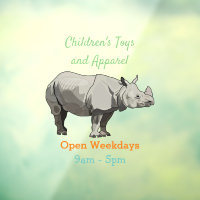 Javan rhinoceros cartoon illustration