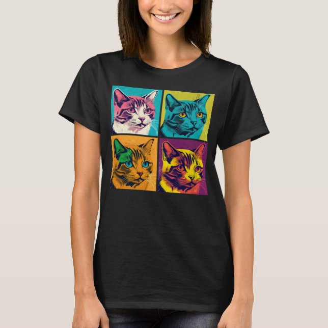 Javanese Cat Pop Illustration Colorful Animal Men  T-Shirt (Front)