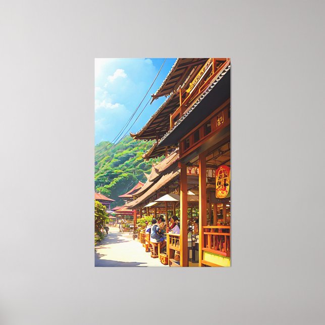 Javanese Coffee House Canvas Print (Front)