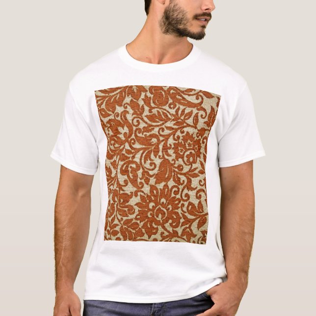 Javanese floral pattern: woven texture. T-Shirt (Front)