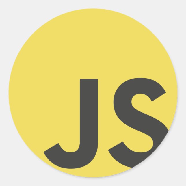 Javascript Classic Round Sticker (Front)
