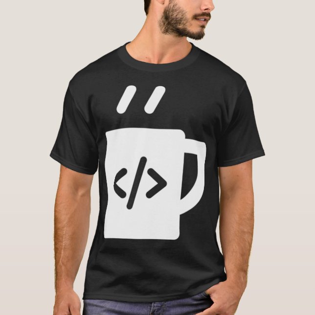 JavaScript Code Coffee Developer Programmer  T-Shirt (Front)