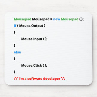 JavaScript Mousepad. Unique(Software Developer) Mouse Mat