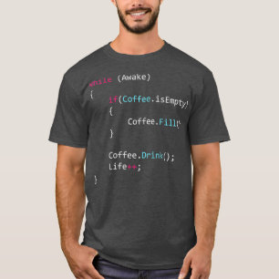 Javascript Requirements for Coffee T-Shirt
